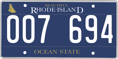 RI license plate 007694