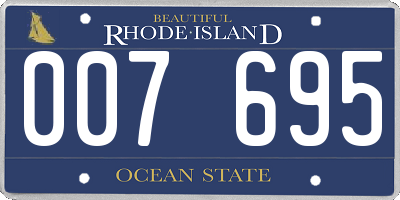 RI license plate 007695