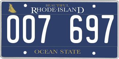 RI license plate 007697