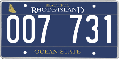 RI license plate 007731