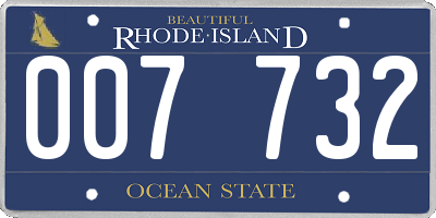 RI license plate 007732