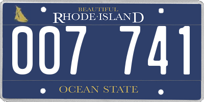 RI license plate 007741