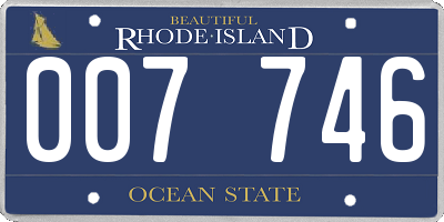 RI license plate 007746