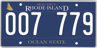 RI license plate 007779