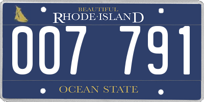 RI license plate 007791