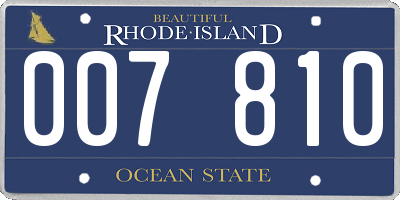 RI license plate 007810