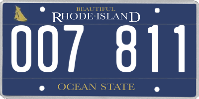 RI license plate 007811