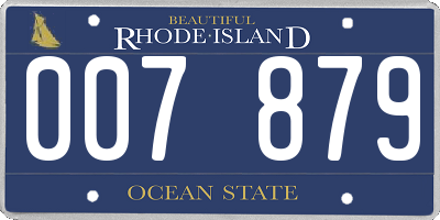 RI license plate 007879