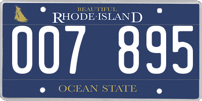 RI license plate 007895