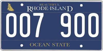 RI license plate 007900