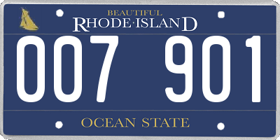 RI license plate 007901