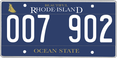 RI license plate 007902