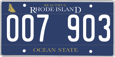 RI license plate 007903
