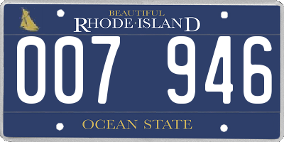 RI license plate 007946