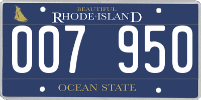 RI license plate 007950