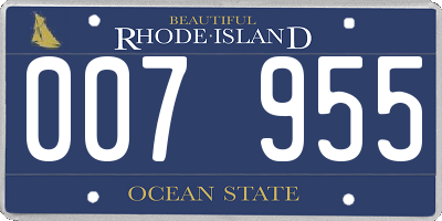 RI license plate 007955