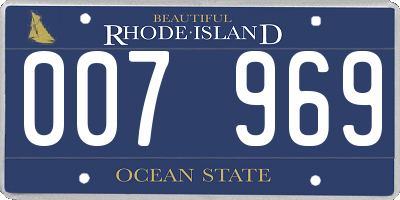 RI license plate 007969