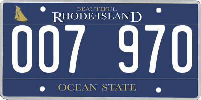 RI license plate 007970