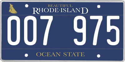 RI license plate 007975
