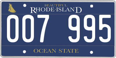 RI license plate 007995