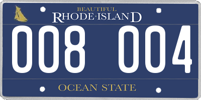RI license plate 008004