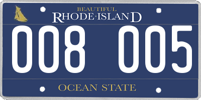 RI license plate 008005