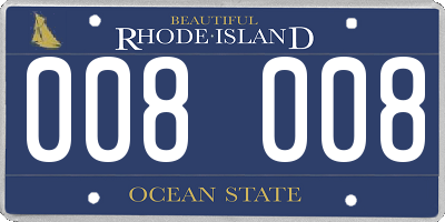 RI license plate 008008