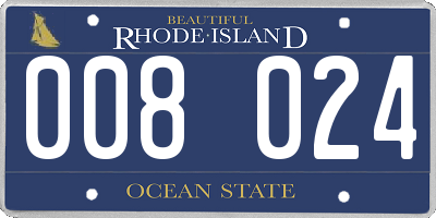 RI license plate 008024
