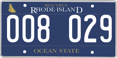 RI license plate 008029