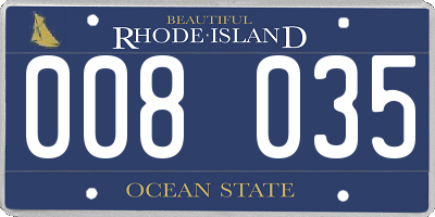 RI license plate 008035