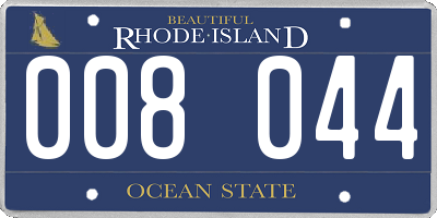 RI license plate 008044
