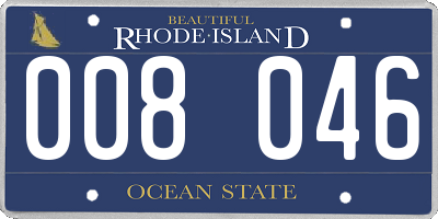 RI license plate 008046
