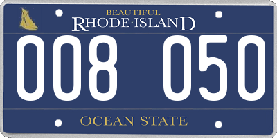 RI license plate 008050
