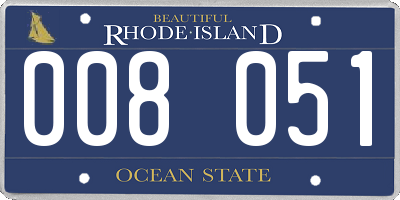 RI license plate 008051