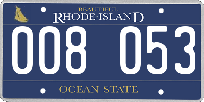 RI license plate 008053