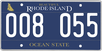 RI license plate 008055