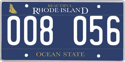 RI license plate 008056