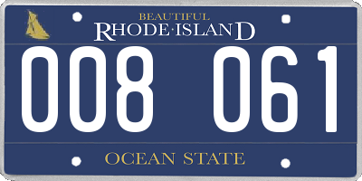 RI license plate 008061