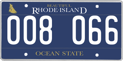 RI license plate 008066