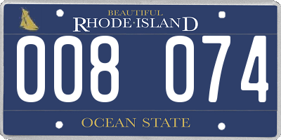 RI license plate 008074