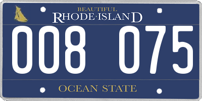 RI license plate 008075