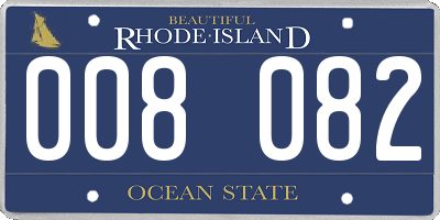 RI license plate 008082