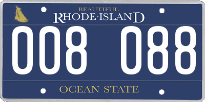 RI license plate 008088