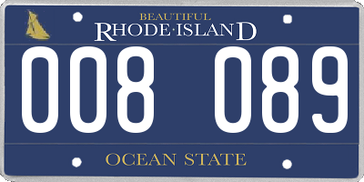 RI license plate 008089