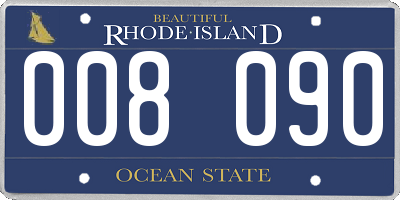 RI license plate 008090