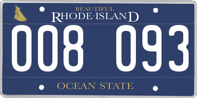 RI license plate 008093