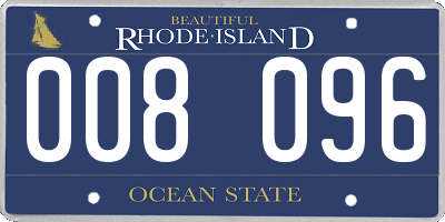 RI license plate 008096