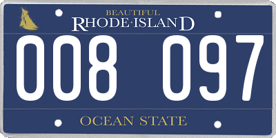 RI license plate 008097