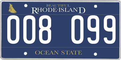 RI license plate 008099