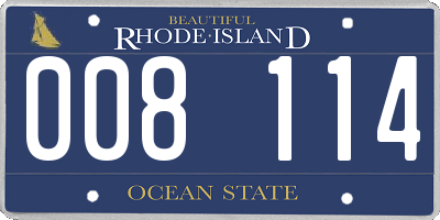 RI license plate 008114